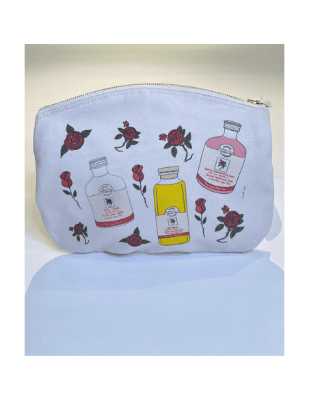 Pochette zippée Rose