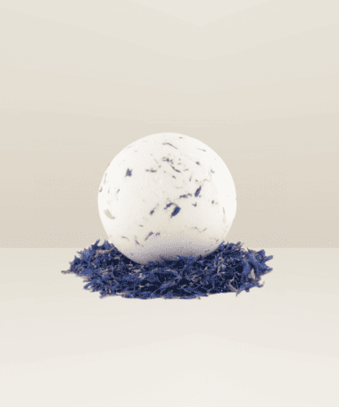 bombe de bain bleuet