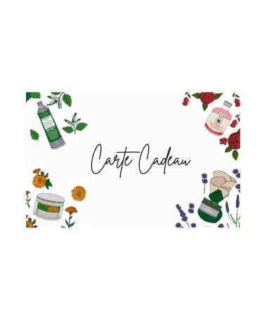 photo de la carte cadeau face avec fleurs